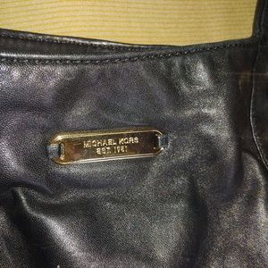 Gorgeous black and gold leather MK should bag